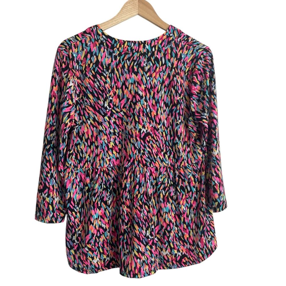 Dear Scarlett Multicolor Patterned Women's Top BOHO TOP - Picture 3 of 12